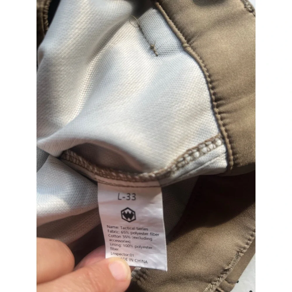 Tactical Series Mens Cargo Pants Khaki Tan Outdoor Hiking Utility Size L-33